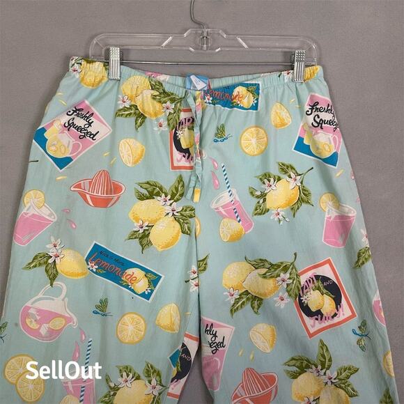 Nick & Nora Pajama Pant Women Sz Medium Retro Print Soft Fabric Quality *Flaw* - Picture 3 of 14